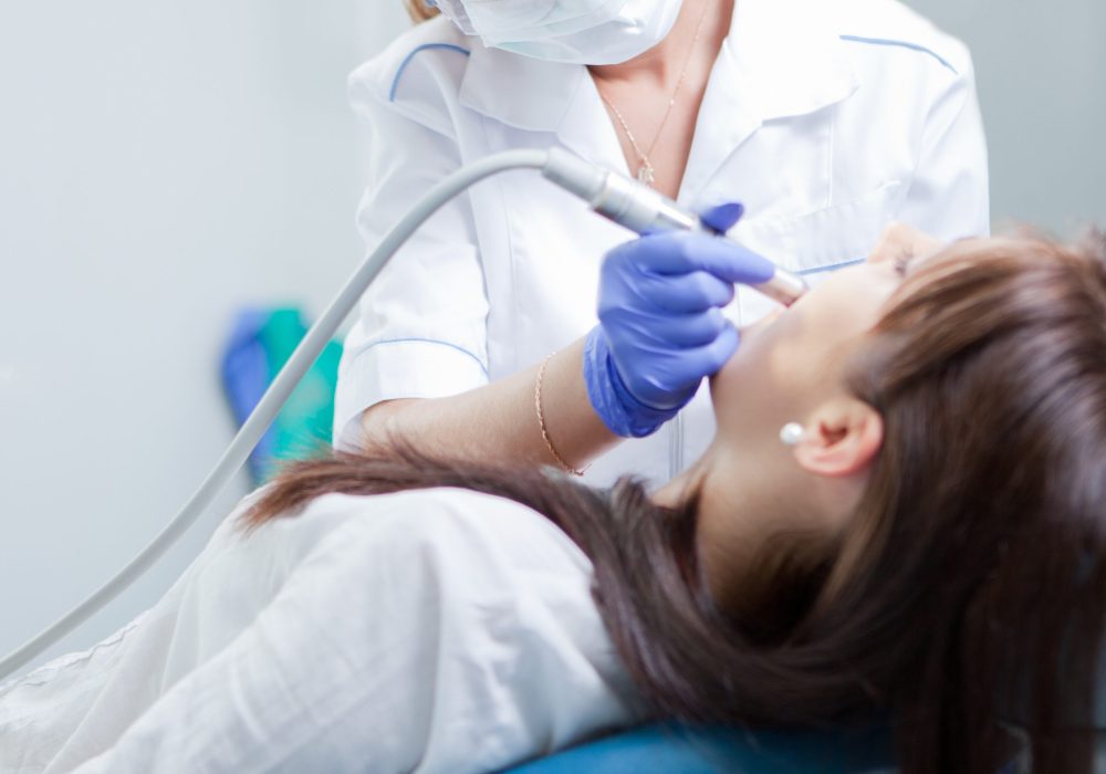 Dentist working